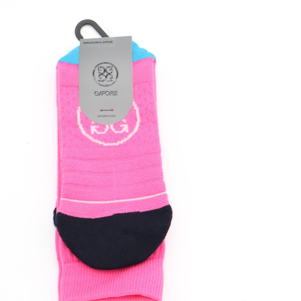 G/FORE Ladies Pray For Birdies Crew Golf Socks Knockout Pink M/L GLA000005 NEW